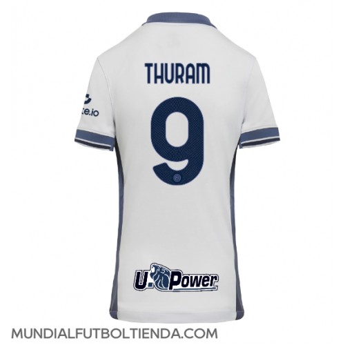 Camiseta Inter Milan Marcus Thuram #9 Segunda Equipación Replica 2024-25 para mujer mangas cortas